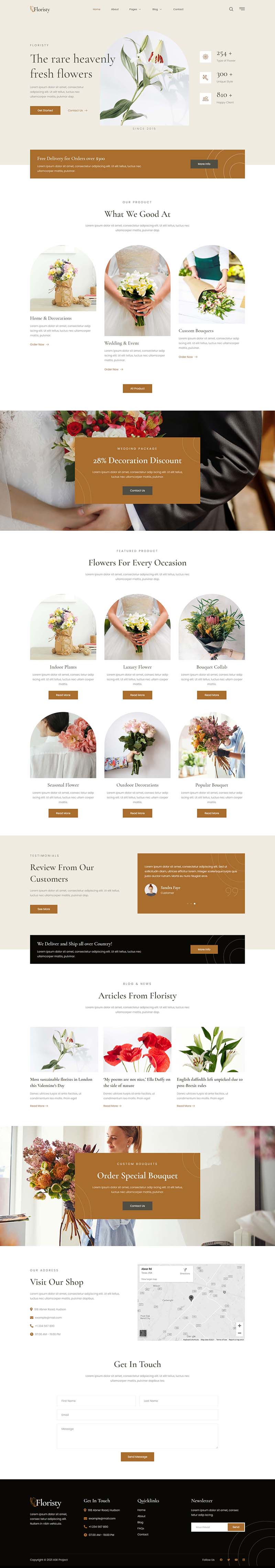Home — Floristy - Florist & Flower Boutique Elementor Template