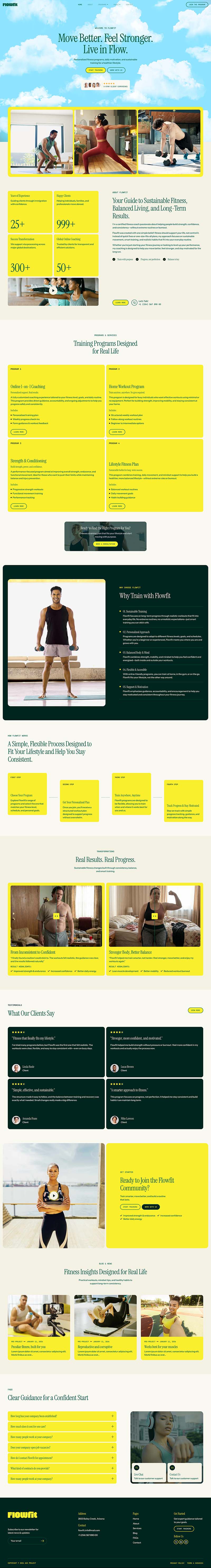 Home — Flowfit - Fitness Influencer & Coach Brand Elementor Template