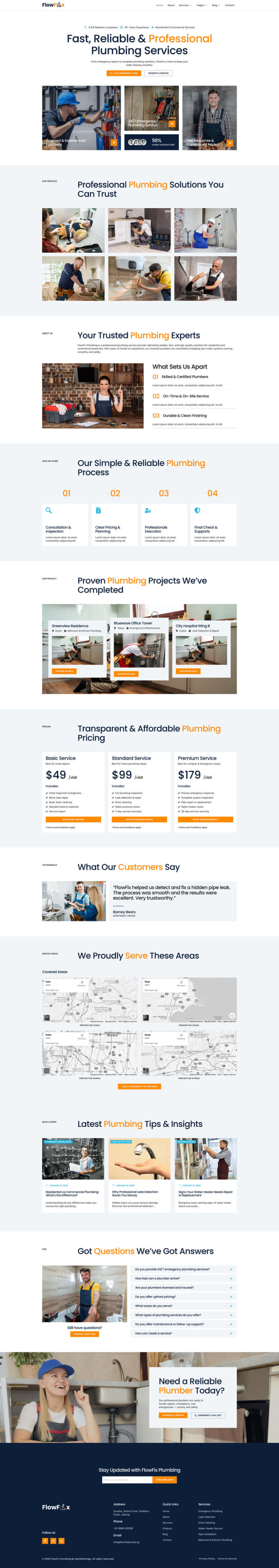 Home — FlowFix - Plumbing & Plumber Service Elementor Template