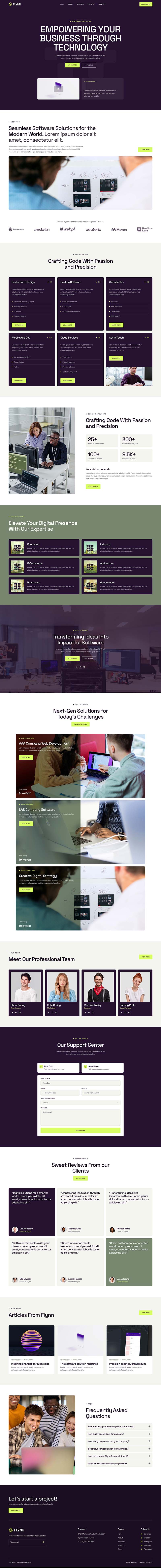 Home — Flynn - Software Development & IT Solutions Elementor Template