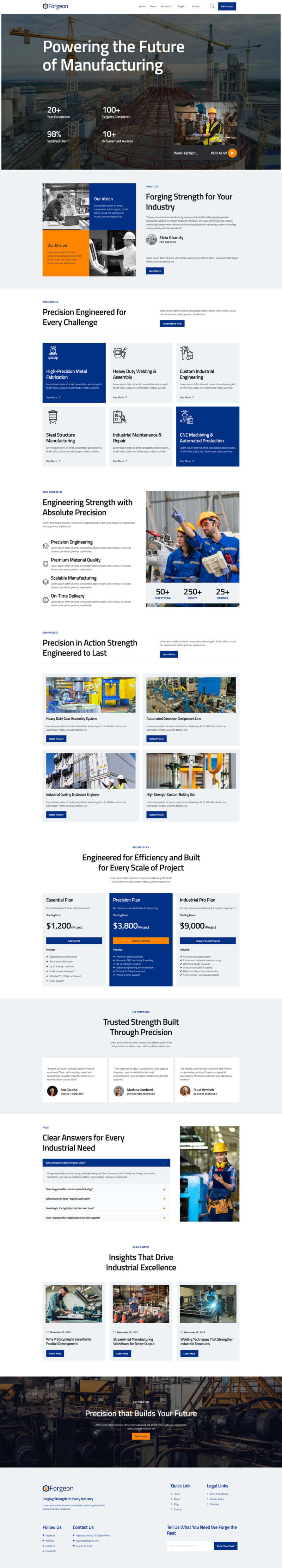 Home — Forgeon - Industrial & Manufacturing Elementor Template
