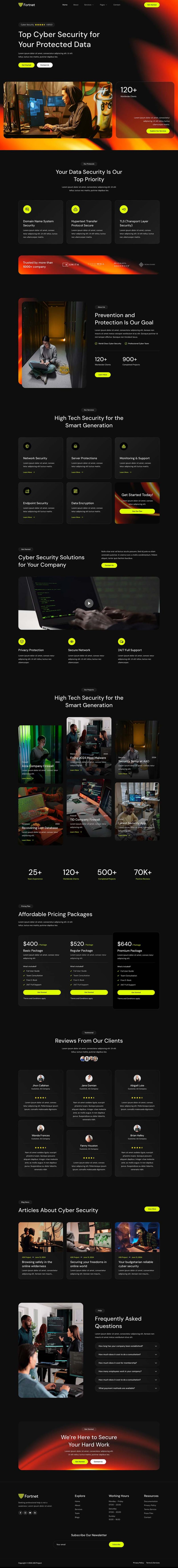 Home — Fortnet - Cyber Security Services Elementor Template