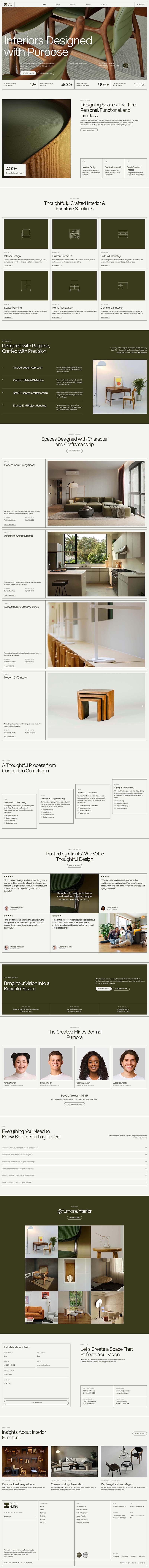 Home — Furnora - Custom Interior & Furniture Studio Elementor Template