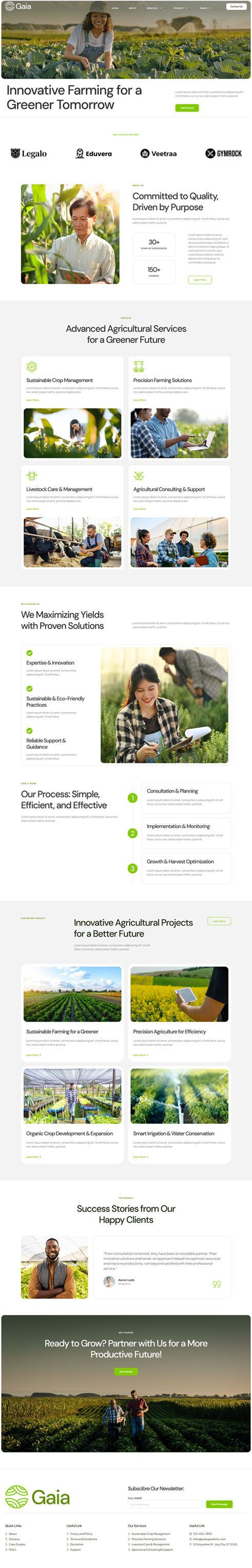 Home — Gaia - Agriculture & Organic Farming Elementor Template