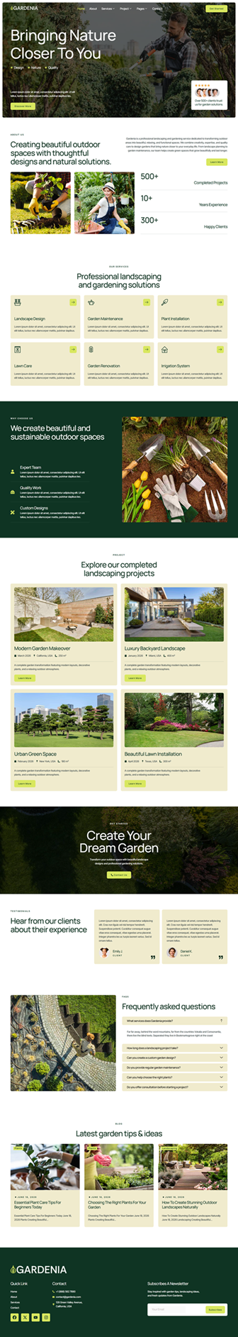 Home — Gardenia - Landscaping & Gardening Elementor Template