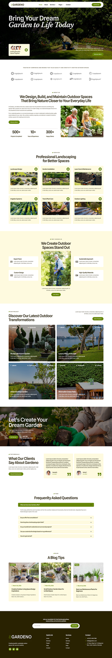 Home — Gardeno - Landscaping & Gardening Elementor Template