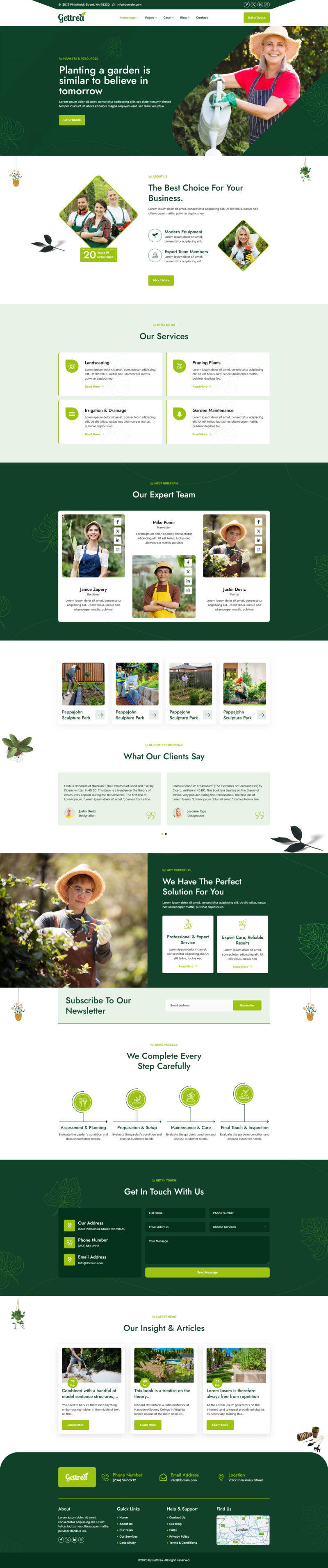 Home 01 — Gettrea - Gardening & Landscaping Elementor Template