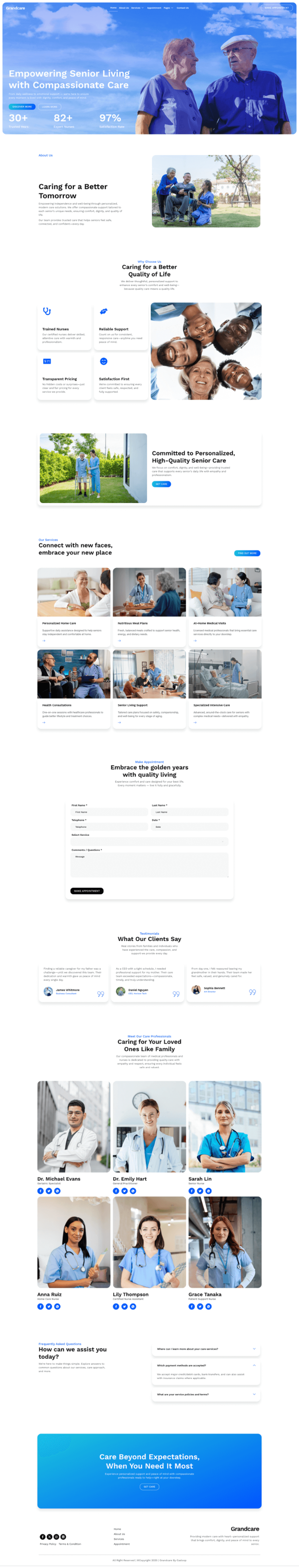Home — Grandcare - Residential Care Elementor Template