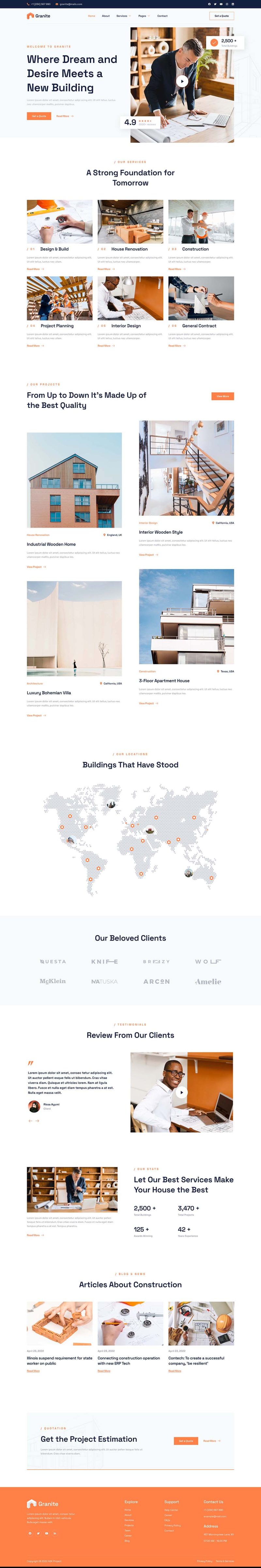 Home — Granite - Construction & Building Company Elementor Template