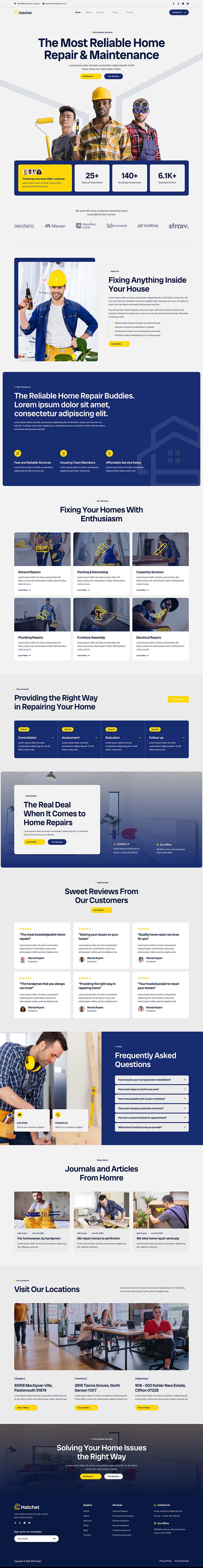 Home — Hatchet - Home Repair & Maintenance Elementor Template