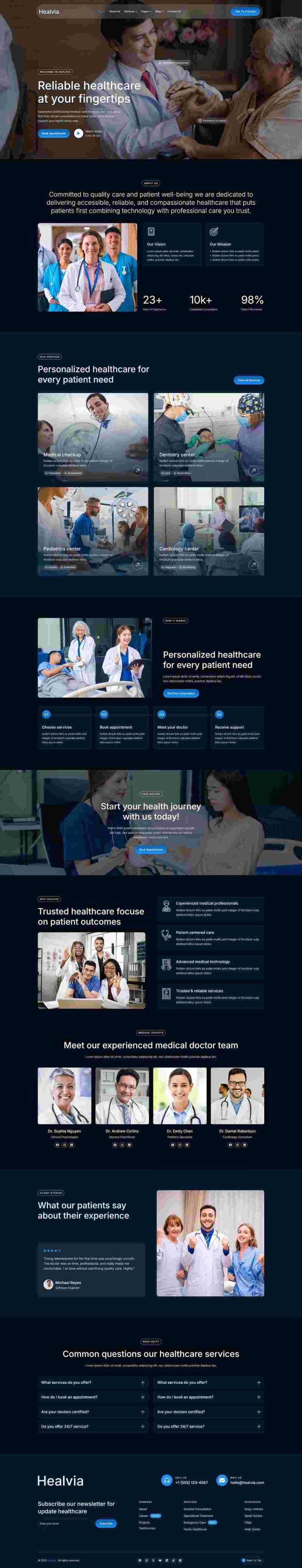Home — Healvia - Healthcare & Medical Services Elementor Template