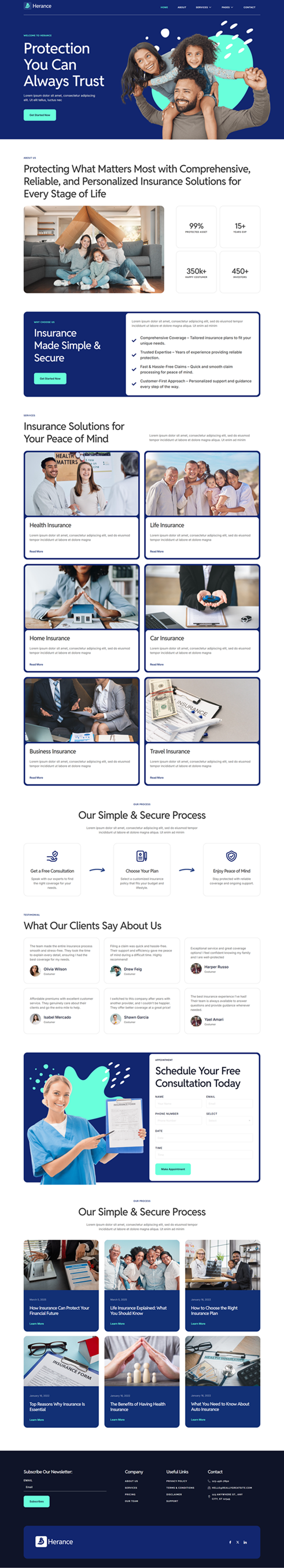 Home — Herance - Insurance Company Elementor Template