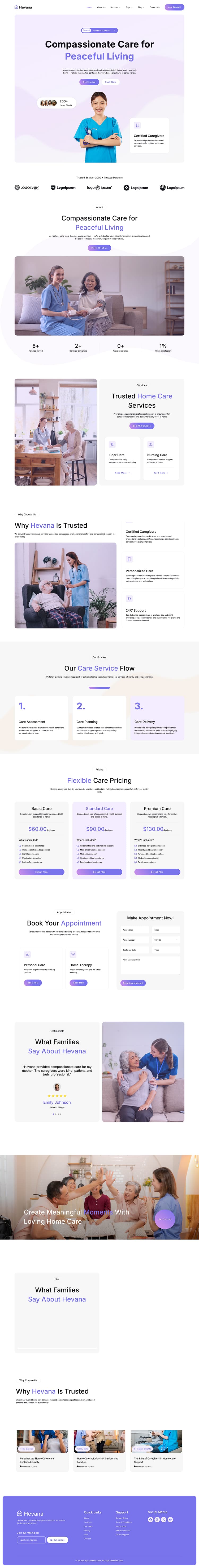Home — Hevana - Home Care Services Elementor Template