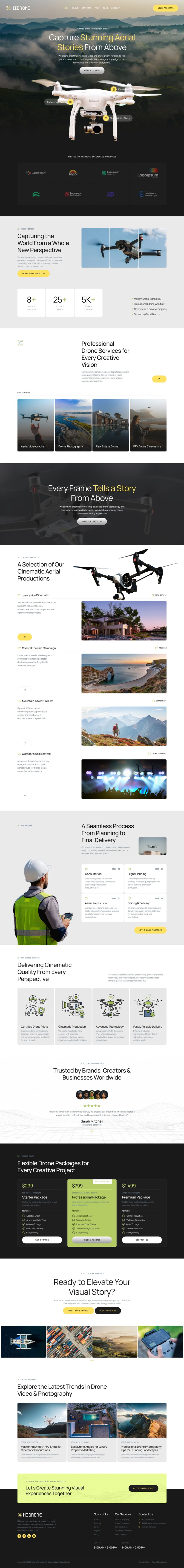 Home — Hidrone - Drone Aerial Video & Photography Elementor Template