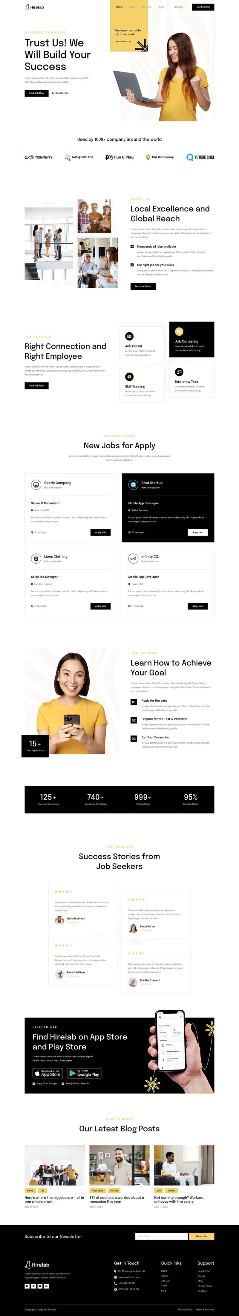 Home — Hirelab - Human Resource & Recruitment Agency Elementor Template