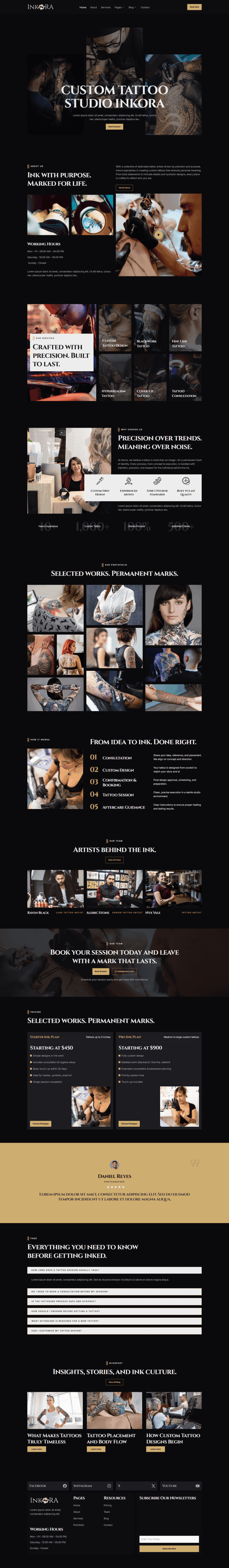 Home — Inkora - Tattoo Studio Elementor Template