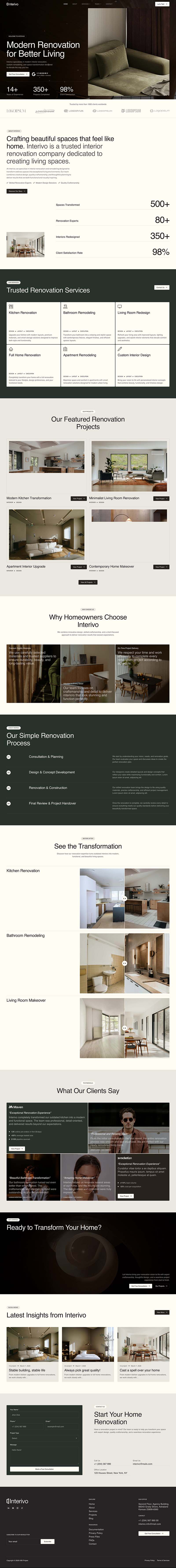 Home — Interivo - Interior Renovation & Remodeling Elementor Template