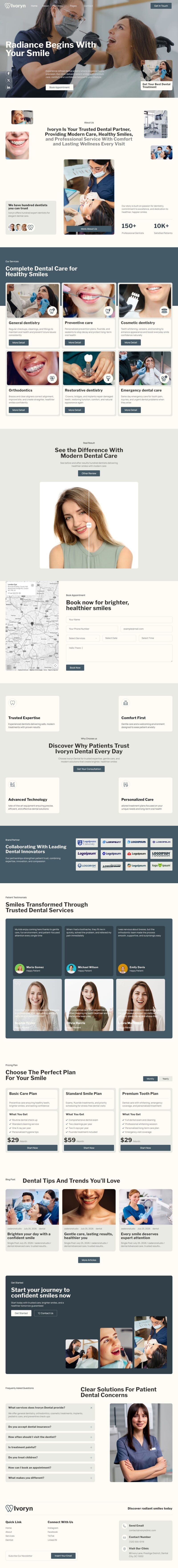 Home — Ivoryn - Dentist & Dental Care Clinic Elementor Template