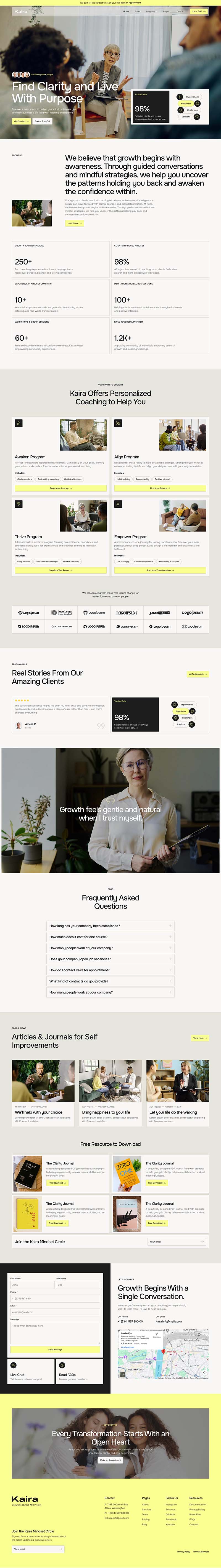 Home — Kaira - Life Coach & Self-Growth Elementor Template