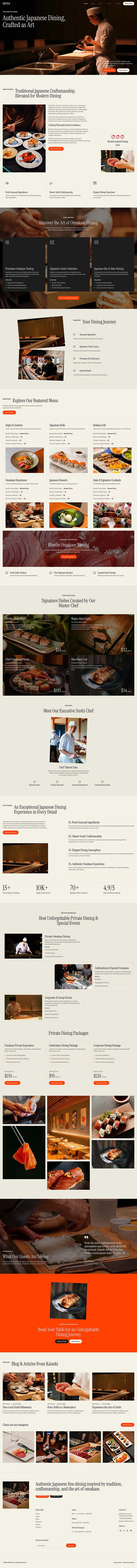 Home — Kaiseki – Japanese Sushi Restaurant & Bar Elementor Template