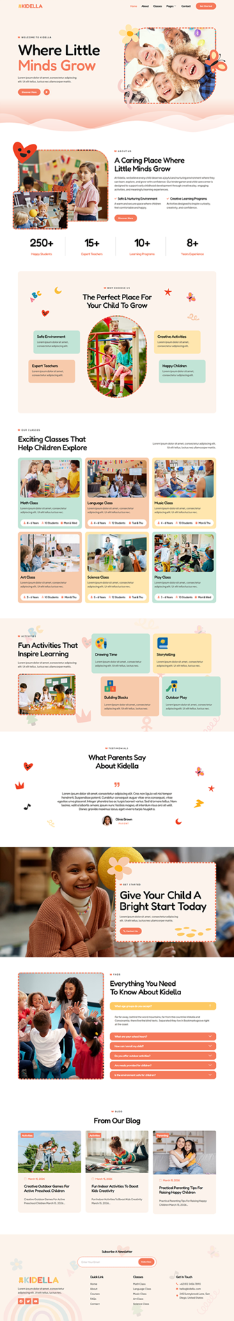 Home — Kidella - Kindergarten & Child Care Elementor Template