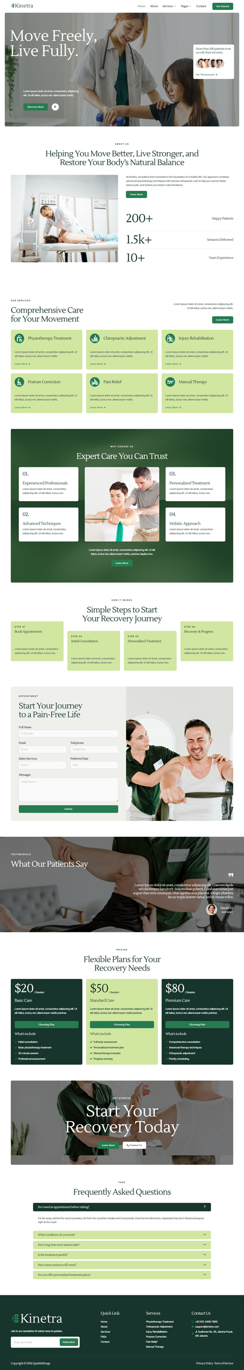 Home — Kinetra - Physiotherapy & Chiropractic Elementor Template