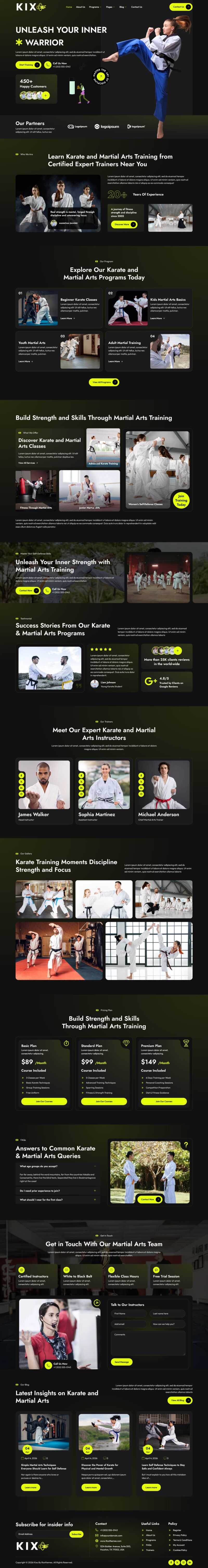Home — Kixo - Karate & Martial Arts School Elementor Template