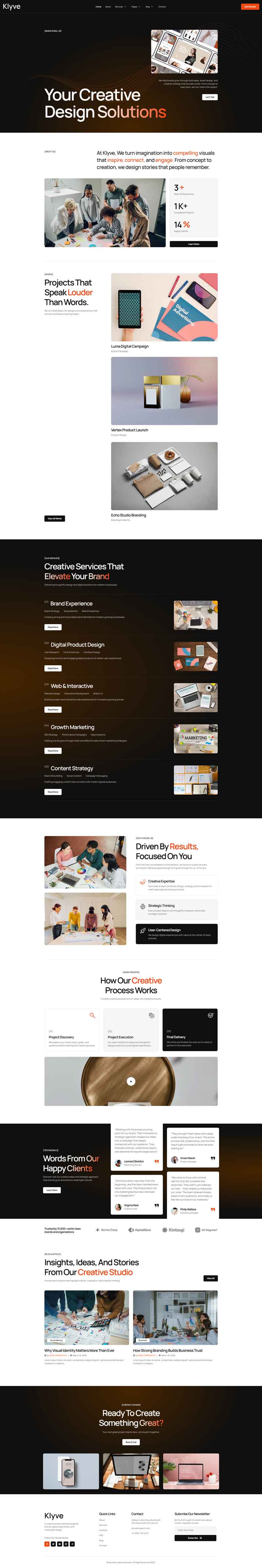 Home — Klyve - Creative Agency Elementor Template