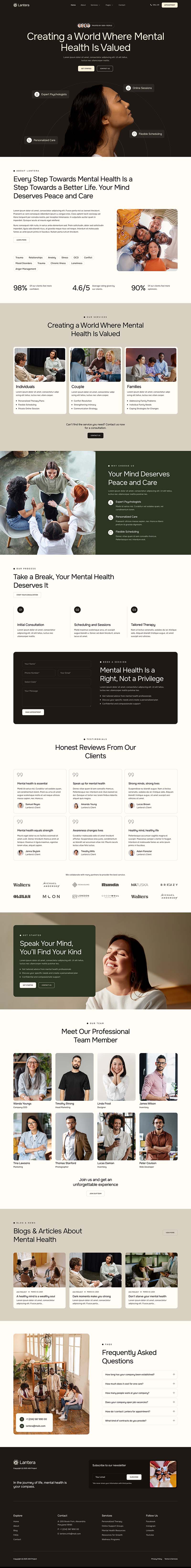 Home — Lantera - Psychologist & Mental Health Elementor Template