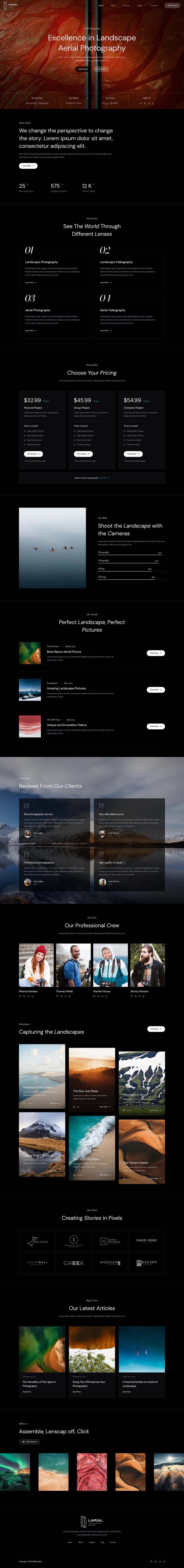Home — Larial - Landscape & Aerial Photography Elementor Template