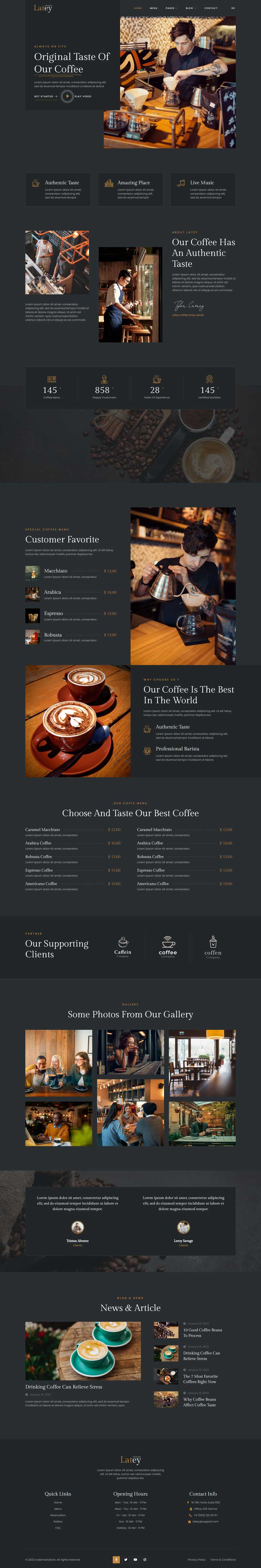 Home — Latey - Coffee Shop & Cafe Elementor Template