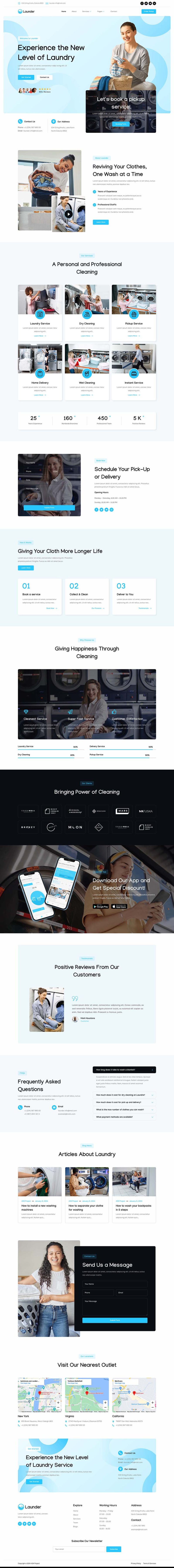 Home — Launder - Laundry Service & Dry Cleaning Elementor Template