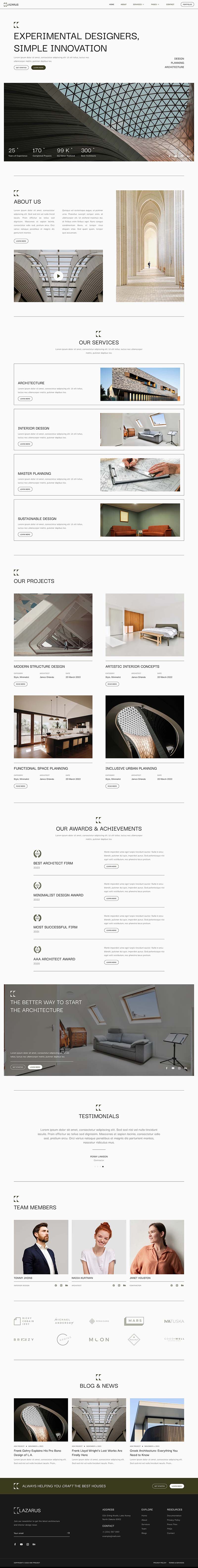 Home — Lazarus - Architecture & Interior Design Elementor Template