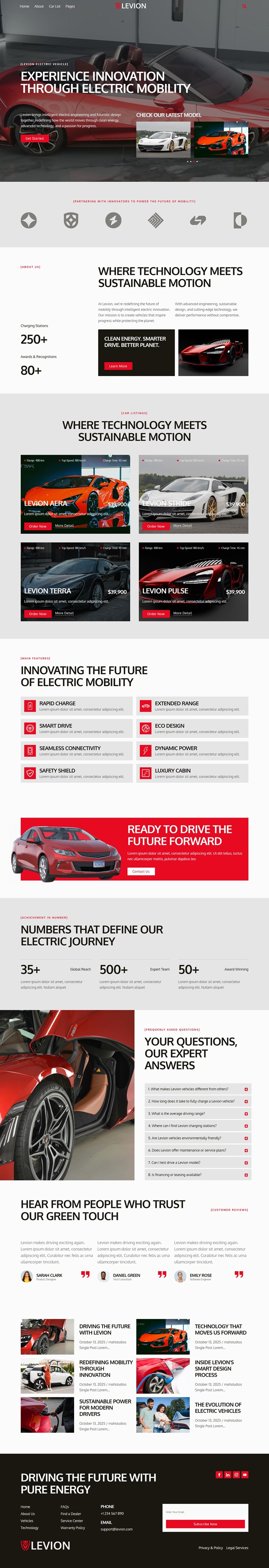 Home — Levion - Electric Vehicle Elementor Template