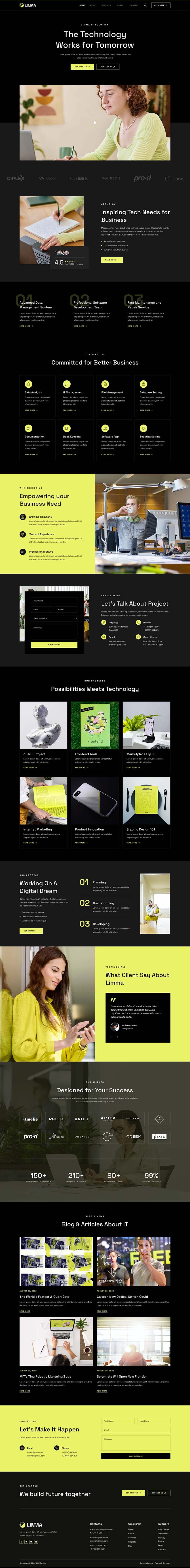 Home — Limma - IT Solutions & Services Company Elementor Template