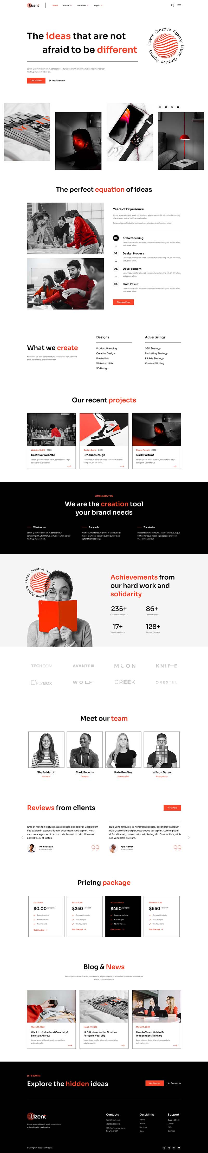 Home — Lizent - Creative Digital Agency Elementor Template