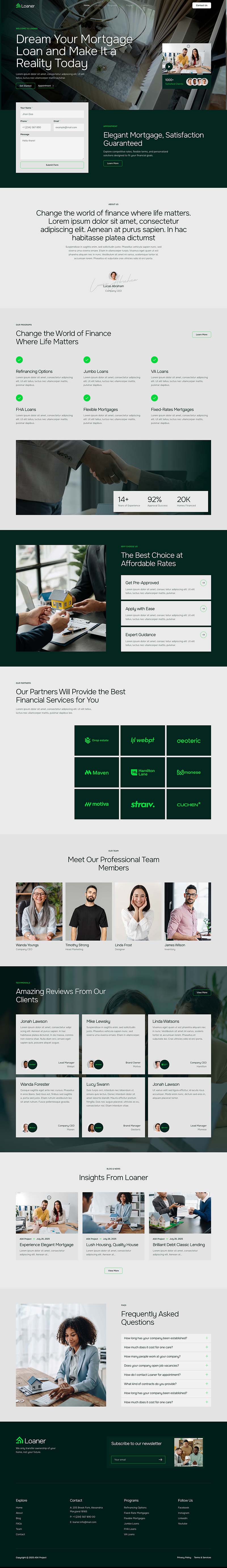 Home — Loaner - Home Loan and Mortgage Elementor Template