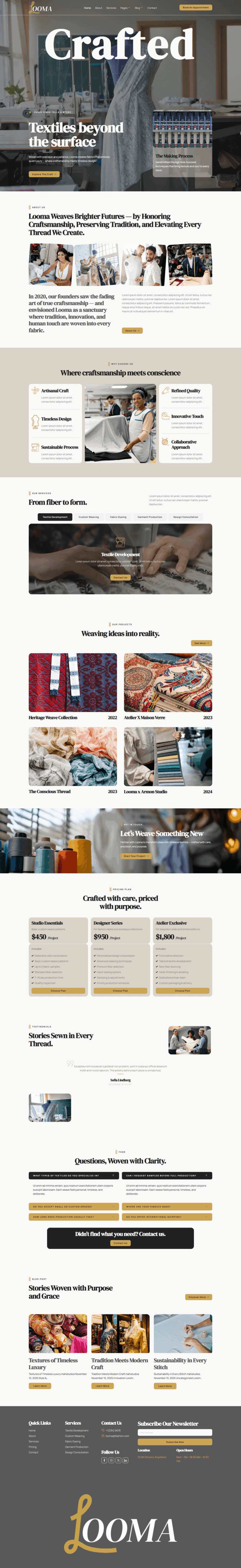 Home — Looma - Textile Garment Industry Elementor Template