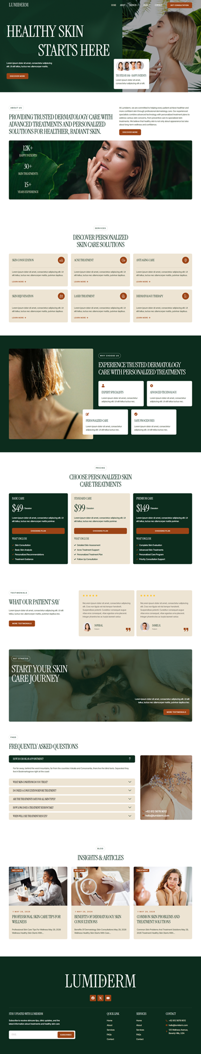 Home — Lumiderm - Dermatology Clinic Elementor Template