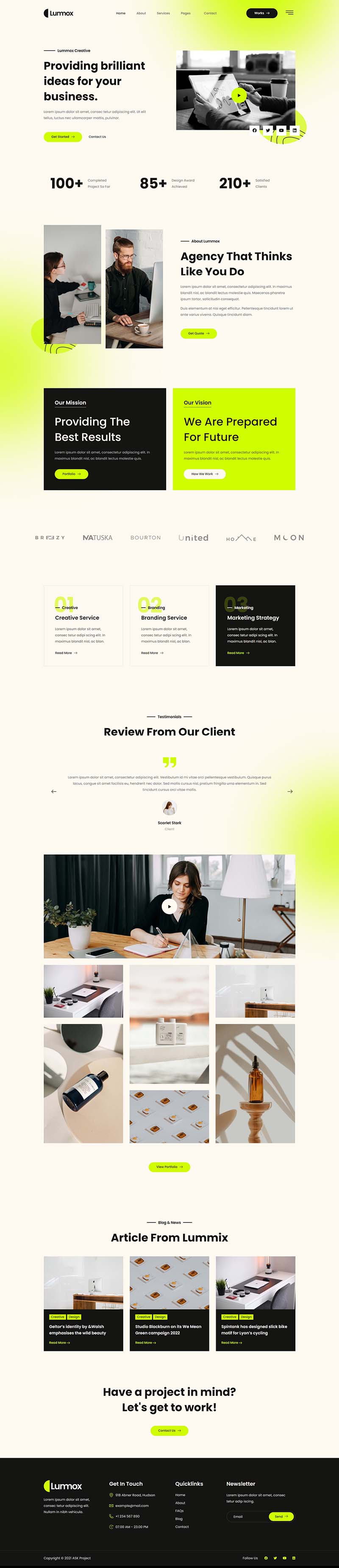 Home — Lummox - Creative Agency Elementor Template