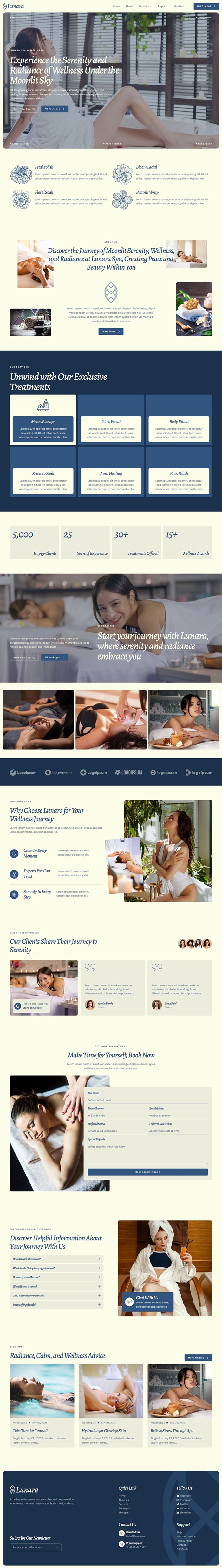 Home — Lunara - Beauty Spa Wellnes Elementor Template