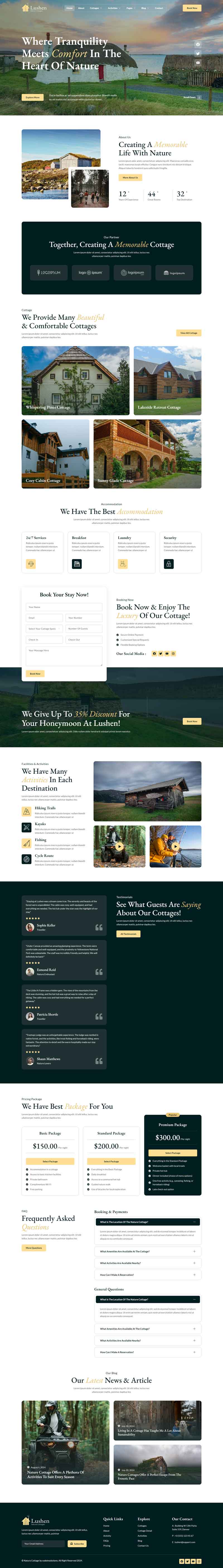 Home — Lushen - Nature Cottage Elementor Template