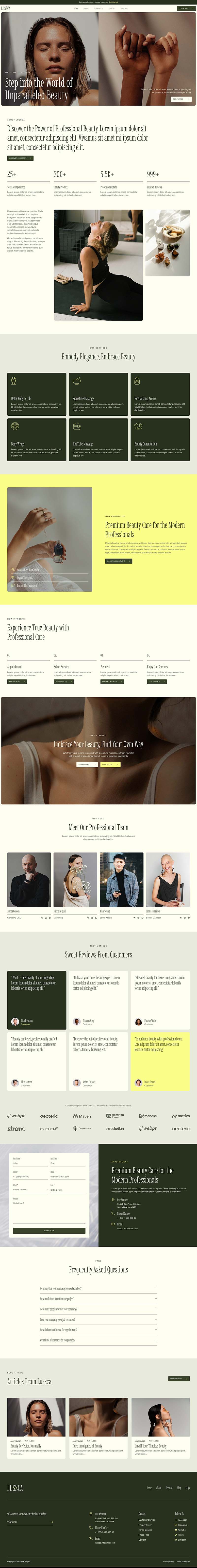 Home — Lussca - Beauty Spa & Wellness Elementor Template