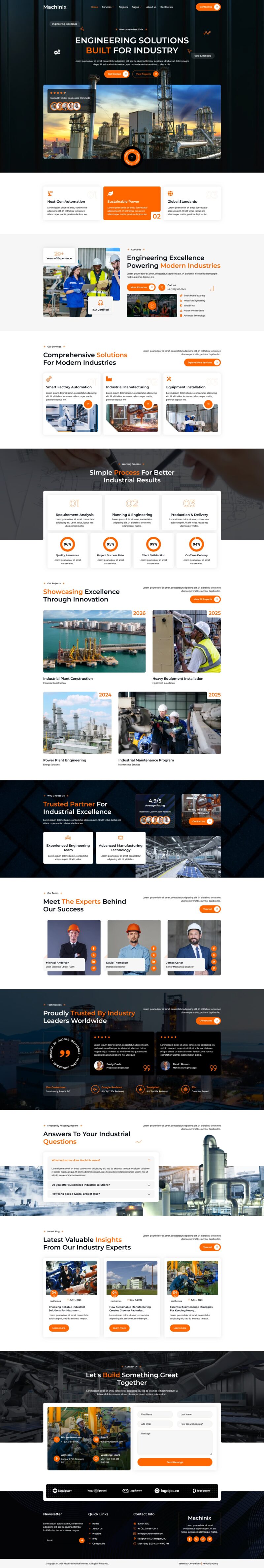 Home — Machinix - Modern Factory & Industrial Elementor Template