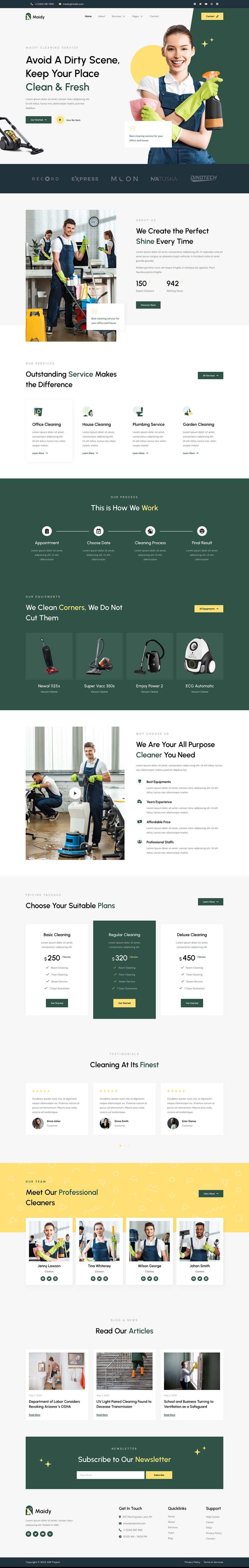 Home — Maidy - Cleaning Service Elementor Template