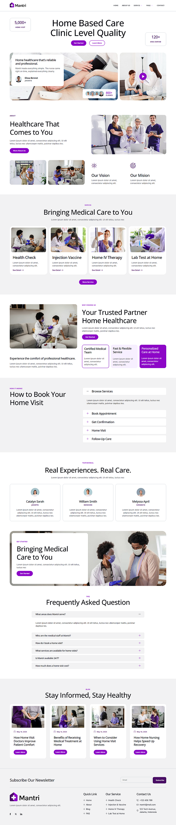Home — Mantri - Home Visit Medical Service Elementor Template