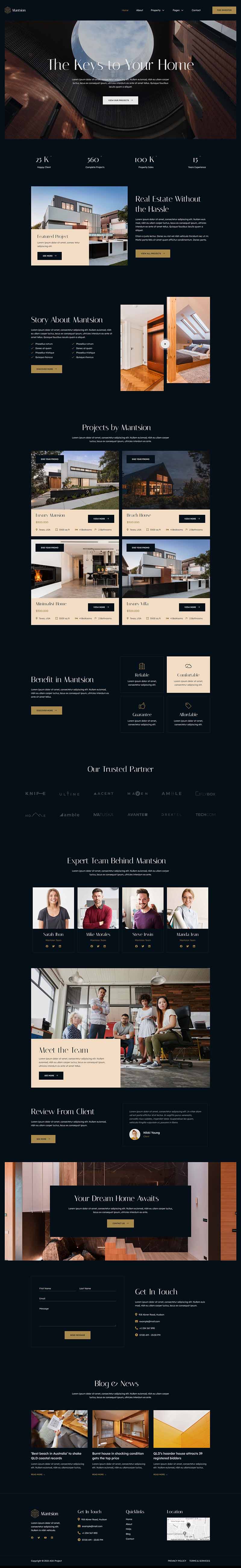 Home — Mantsion - Real Estate Elementor Template