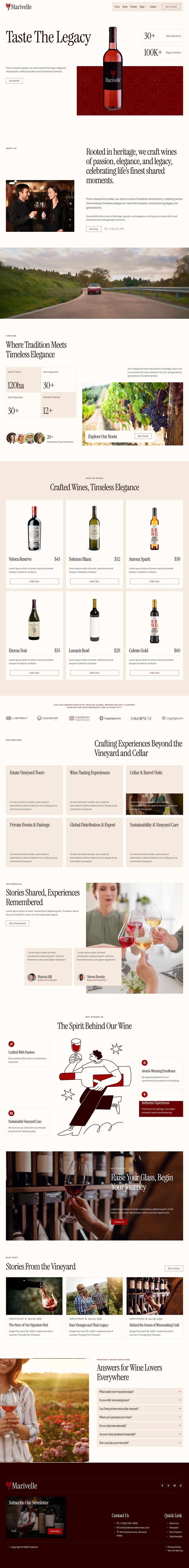 Home — Marivelle - Wine and Vineyard Elementor Template