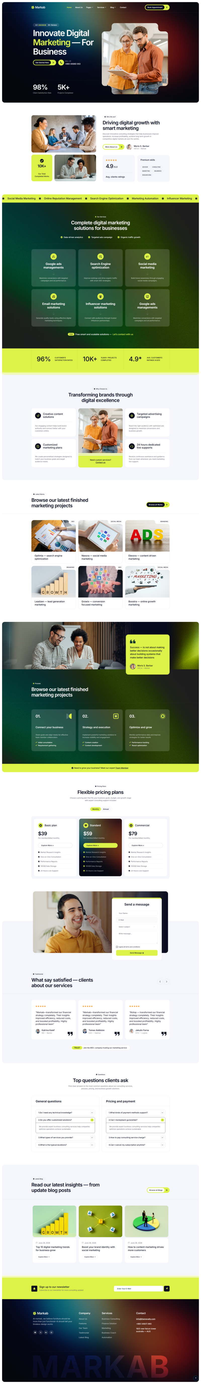 Home — Markab — Digital Marketing Elementor Template