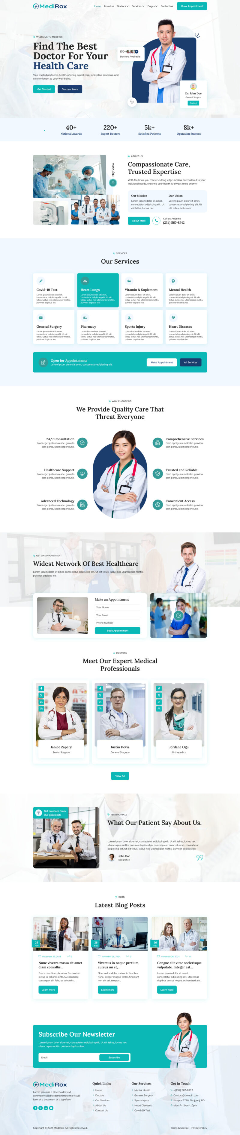 Home — MediRox - Health & Medical Elementor Template